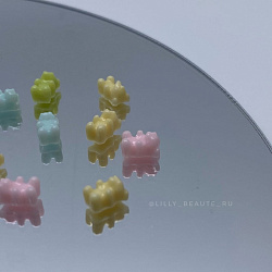 Объемные фигуры медведей цветные RD5-C07  (10 шт/уп)