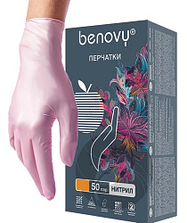 Перчатки BENOVY S розовые перламутр