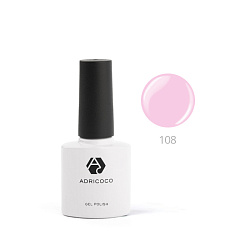 Цветной гель-лак ADRICOCO №108 мягкий розовый (8 мл.)			