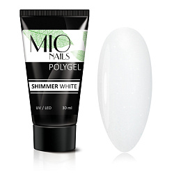 MIO Nails Полигель Shimmer White - 30 мл