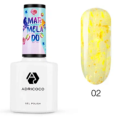 ADRICOCO гель-лак Marmelado с разноцветной слюдой №2 - Лимонные дольки (8мл.)