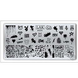 LAK Nails Пластина для стемпинга №009