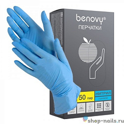 Перчатки BENOVY L голубые