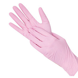 Перчатки Nitrile S розовые 50 пар\уп