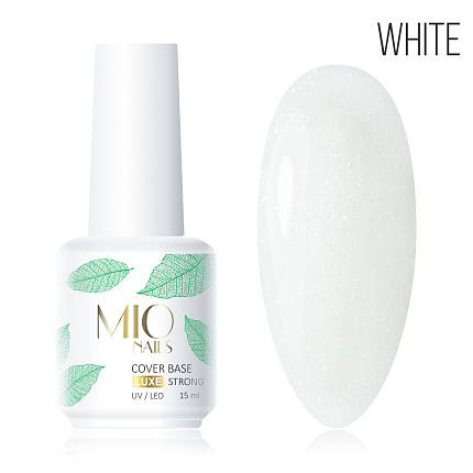 MIO Nails Cover Luxe Shimmer Base Белая - 15 мл