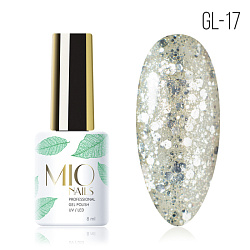 Гель-лак MIO Nails GL-17. Мерцание серебра 