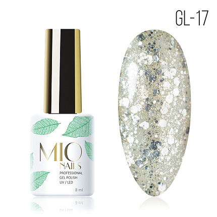 Гель-лак MIO Nails GL-17. Мерцание серебра 